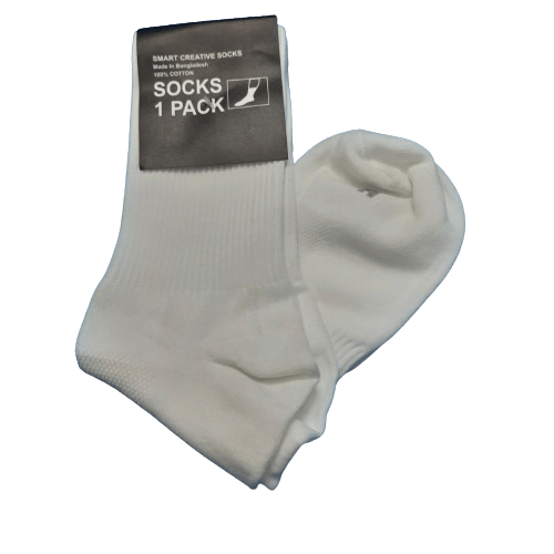 High-Quality White Colored Cotton Socks for Men 2