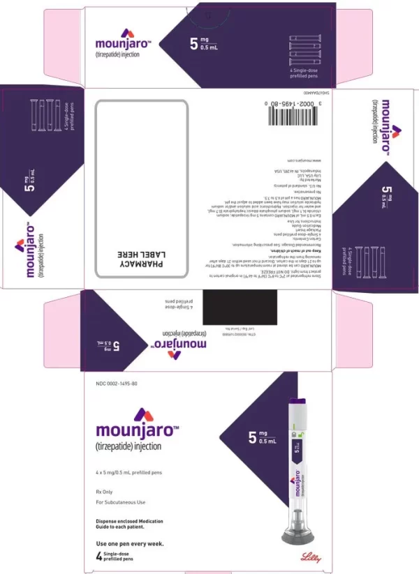 Mounjaro (Tirzepatide) Injection 5mg 0.5ml 1