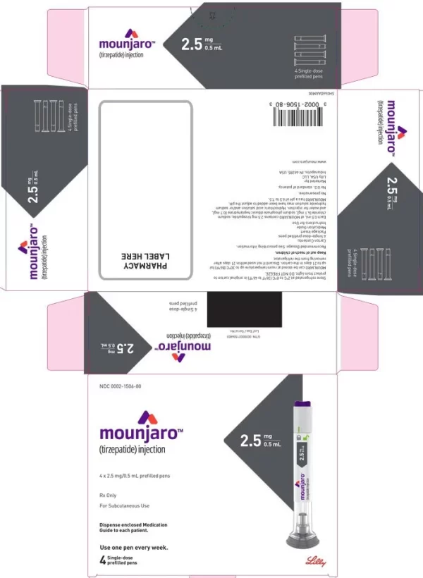 Mounjaro (Tirzepatide) Injection 2.5mg 0.5ml 1